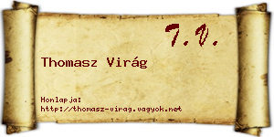 Thomasz Virág névjegykártya