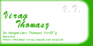 virag thomasz business card